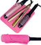 Large Size 11" X 7.5" Heat Resistant Silicone Travel Mat - Anti-Heat Pad for Hair Styling Tools, Baby Pink