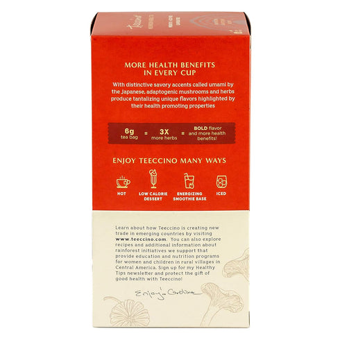 Teeccino Chaga Ashwagandha Tea - Butterscotch Cream - Organic Adaptogenic Herbal Tea, 25 Tea Bags Pack of 3