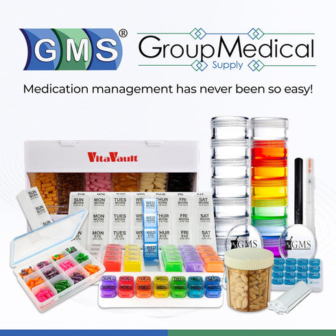VitaVault Pill Organizer with Six Compartments - Medication & Supplement Storage