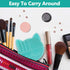 TailaiMei 2 in 1 Makeup Brush Cleaning Mat with Drying Holder, Portable Silicon Cat Shaped Cleaner Pad, Cosmetic