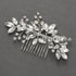 SWEETV Bride Silver Wedding Hair Comb, Crystal Hair Accessories with Rhinestone Bridal Hair Clip