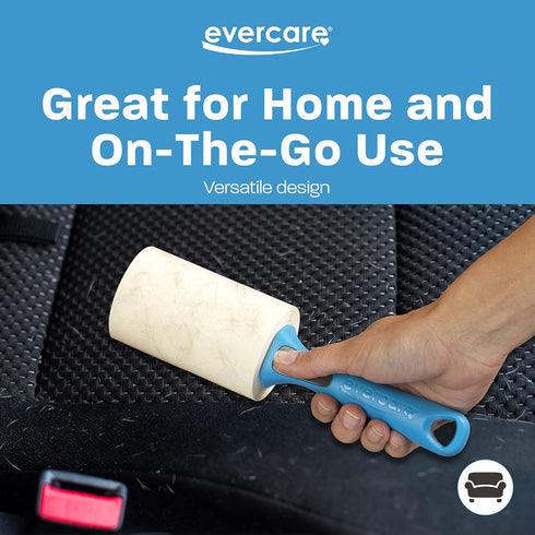 Evercare All Purpose Lint Brush, Value Pack with 5 Rollers (300 Sheets Total), Blue
