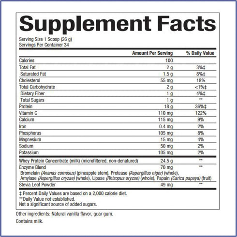 Natural Factors Whey Factors, French Vanilla, 2-Pound (Pack of 6)