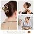 Shinowa Hair Clips, 2-Pack - Bohemian Tortoise Shell Hair Claw Clips for Thick Hair, Accessories for Women and Girls