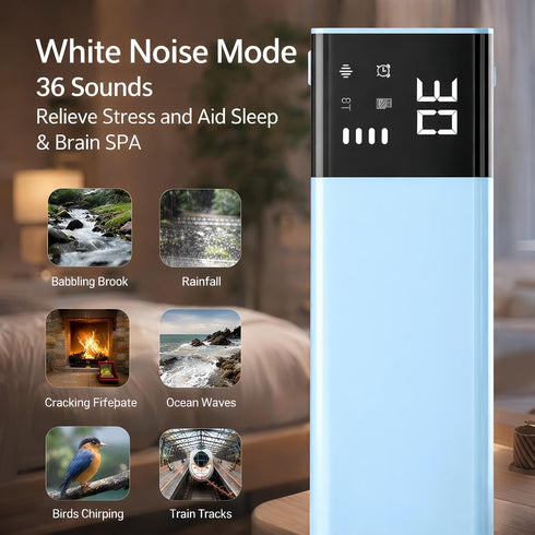 RUIYUE Under Pillow Bone Conduction Speaker for Sleeping, Bluetooth Sleep Headphones with White Noise & Timer, Private