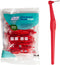 TEPE Interdental Brush Angle, Angled Dental Brush for Teeth Cleaning, Pack of 25, 0.5 mm, Red