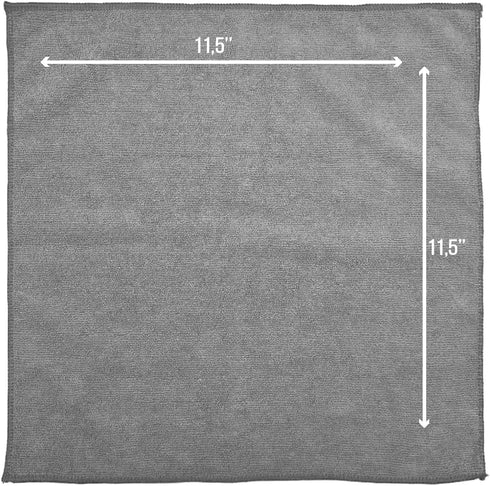 GREEN LIFESTYLE Microfiber Cleaning Cloth 150 Pack, Grey Borderless Towels for Cleaning, Car Wash Towels (11.5" x 11.5")