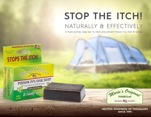 Marie Originals Poison Ivy Soap Bar | All Natural Treatment for Poison Ivy, Oak & Sumac | 2.9 Ounces