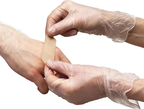 Disposable Plastic Vinyl Clear Gloves (Medium, 200 Count)
