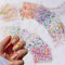 30 Sheets Flower Nail Art Stickers, Colorful 3D Self Adhesive Daisy Floral Decals for Women and Girls