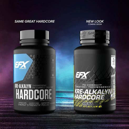 EFX Sports Kre-Alkalyn Hardcore Creatine Monohydrate Pill Supplement | 120 Capsules, 40 Servings, Energy & Strength Pre