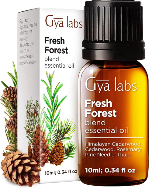Set Set 2x0.34 oz Fresh Forest Essential Oil Blend Diffuser & Brain Booster Essential Oils for Diffuser - Aromatherapy