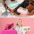 ZAUGONTW 3 Pcs Preppy Patch Makeup Bag Set - Waterproof PU Leather Toiletry Organizer with Nylon Zipper for Women