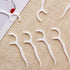 100 PCS White Dental Floss Picks, Clean Floss Picks for Oral Care