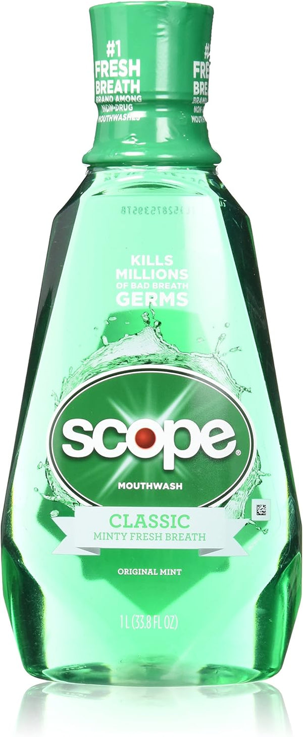 Scope Mouthwash Original Mint 33.8 Oz (2 Pack)