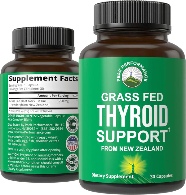 Raw Desiccated Thyroid Supplement. Grass Fed New Zealand Beef Neck & Thyroid