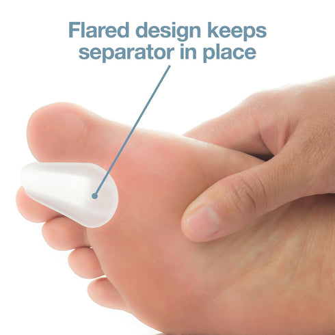ZenToes Toe Separators for Bunion Pain Relief, Set of 6 Flared Gel Straighteners to Align Toes and Prevent Corns and