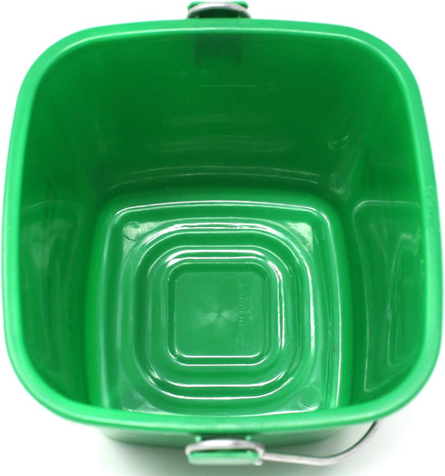 3 Quart Small Green Detergent Bucket - Set of 3 Square Cleaning Containers