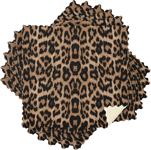 senya 6 Pack Dish Cloths - Reusable Kitchen Hand Towels with Cheeteh Leopard Print