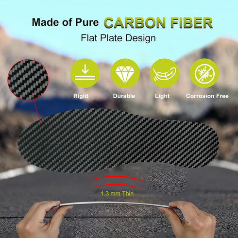 Insole(1 Shoe,235mm Carbon Fiber Pair), Carbon Fiber Foot Plate for Hallux Rigidus, Limitus, Turf Toe, Arthritis