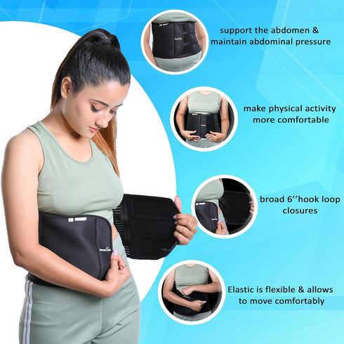 Wonder Care Abdominal Binder Lower Waist Support Belt for Women – Slim Elastic Maternity Tummy Trimmer Post Natal