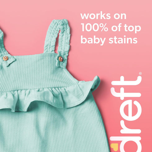 Dreft Stage 2 Active Baby Liquid Laundry Detergent, Hypoallergenic, Helps Remove 99% of Baby Food Stains, 114 Loads