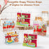 H1vojoxo 24PCS 7.9x3.2x7.9 Inches Capy Birthday Gift Bags - Cappy Clear PVC Gift Bags with Handle Reusable Capy Time