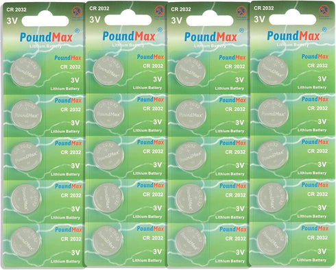 CR 2032 Batteries Combo Pack, 20 Count 3V Lithium Coin Cell