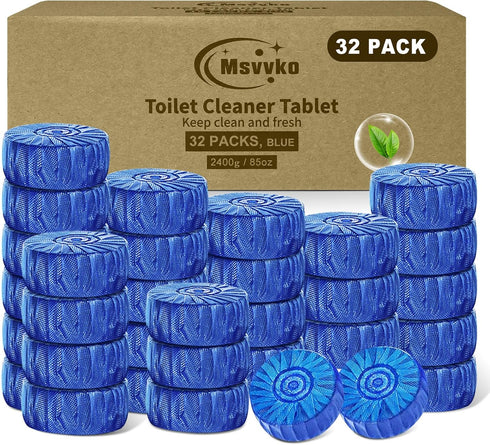 Toilet Bowl Cleaner Tablets, 32 Packs-85oz, Ultra-Clean Blue Toilet Bowl Cleaners for Deodorizing
