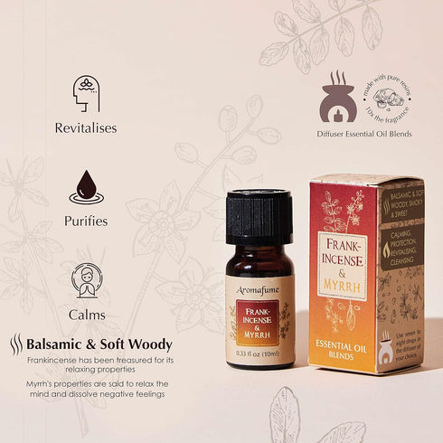 Set 5 10ml Spiritual Awareness Resin Essential Oil Diffuser Blend Gift by Aromafume | Frankincense, Myrrh, Benzoin