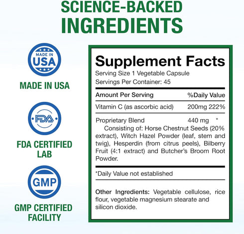 HemRid Plus Advanced Herbal Comfort Formula - 45 Veggie Capsules for Enhanced Comfort & Wellness