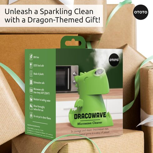 OTOTO NEW Dracowave Microwave Cleaner - Dragon Microwave Steam Cleaner, Cleans Grime in Minutes with Water and Vinegar