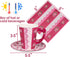 Royal Bluebonnet Paper Tea Cups and Saucer Sets - 24 Disposable Tea Party Decorations for Valentine's Day, Pink Floral