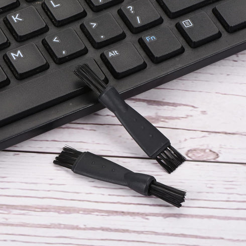 MECCANIXITY Shaver Cleaning Brush Tools: Double-Sided Black with 2 Inch Plastic Handle for Home and Office, 8 Pack.
