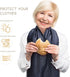 Magnetic Closure Dining Scarf Bibs for Adults - Regular, Wide, Large Sizes
