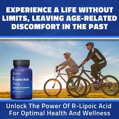 Bio-Enhanced R-Lipoic Acid, 115 mg Capsules for Enhanced Absorption, 120 Count - Magnesium Supplement