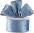 Dusty Blue Velvet Wired Ribbon, 2.5" x 10 Yards, Blue Christmas Wired Ribbon for Wreaths, Crafts, Gift Wrapping