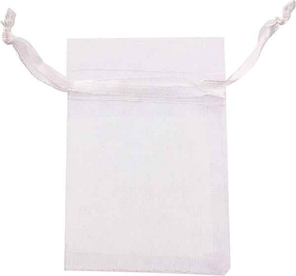 ATCG 50pcs 12x16 Inches Large Drawstring Organza Bags, Wedding Party Favor Pouches, White