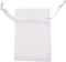 ATCG 25pcs Large Drawstring Organza Bags, 8x12 Inches, White, Makeup Pouches for Wedding Party Favor