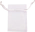 ATCG 25pcs Large Drawstring Organza Bags, 8x12 Inches, White, Makeup Pouches for Wedding Party Favor