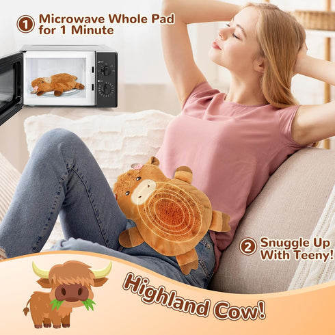 Microwave Heating Pad for Pain Relief, 16" x 12" Microwavable for Cramps, Back Pain, Neck, Natural Heat Pack