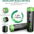 Kruta AAA 1100mAh High Capacity 1.2V Ni-MH Rechargeable Solar Lights Battery (Pack of 12)