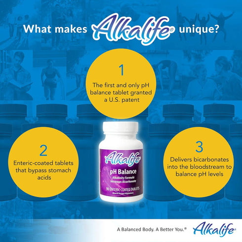 Alkalife pH Balance Tablets, Patented Tablets for Acid Neutralization & pH Balance, 90 Pieces for Wellness