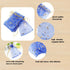 100 Pack 7x9 Inch Moon Star Organza Jewelry Gift Pouch, Drawstring Wedding Favor Bags, Royal Blue