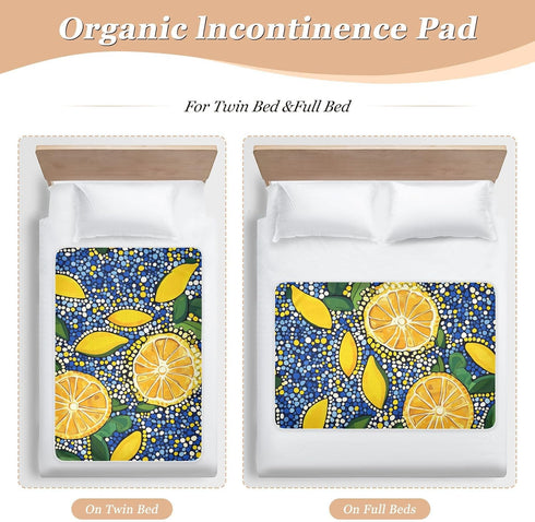 miaozhen 52" 34" Lemons Trendy Style Polka Dot Extra Large Resuable Potty Training Pad Water Resistant Baby Diaper