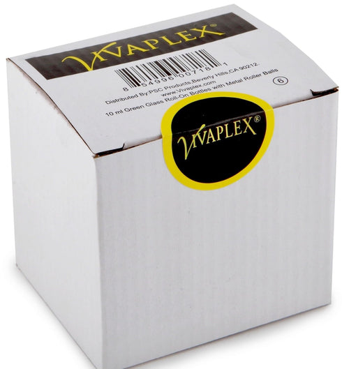 Vivaplex 10 ml Green Glass Roll-on Bottles with Stainless Steel Roller Balls - .5 ml Dropper Included