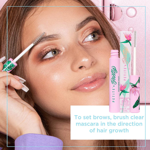 Petite 'n Pretty Featherlight Clear Mascara and Brow Gel, Makeup for Kids, Tweens, Teens, Non-Toxic, Made in USA