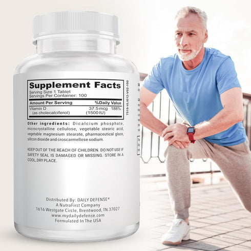 Immune D3 1500 Immune 100 (D3 1500 Defense Supplements Vitamin IU for Heart Health, Daily Support, Mental Clarity