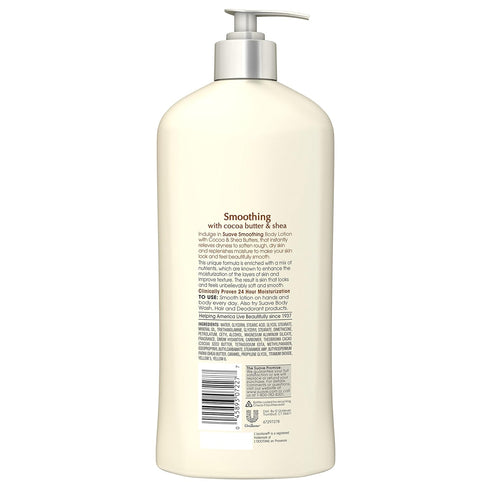 Suave Skin Solutions Body Lotion, Cocoa Butter & Shea, 18 oz