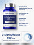 Carlyle L Methylfolate 400mcg, 120 Capsules, Vegetarian, Non-GMO, Gluten Free, Optimized Methyl Folate